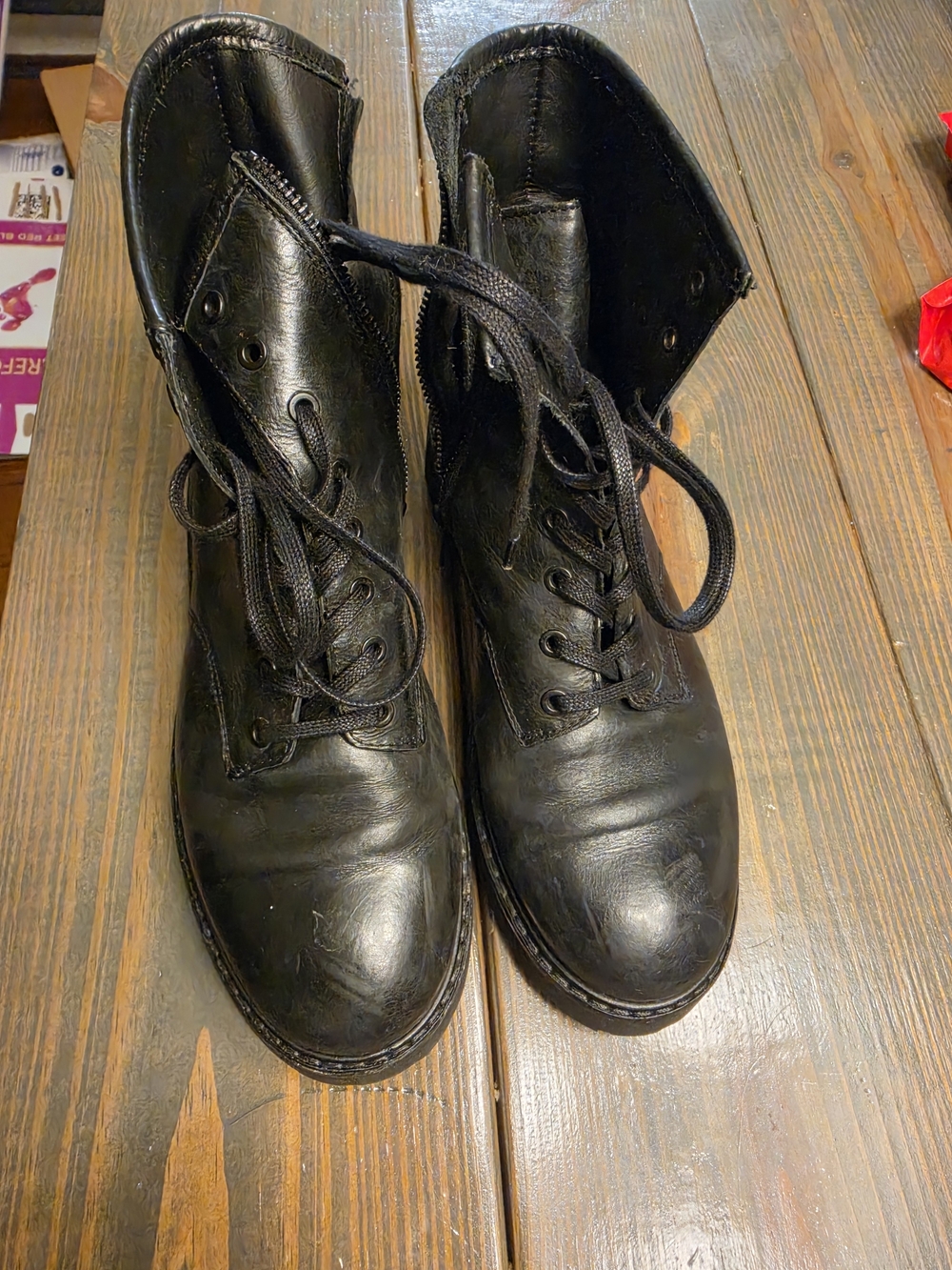 Thursday Boot Co. Womens Combat Leather Lace Up Boots